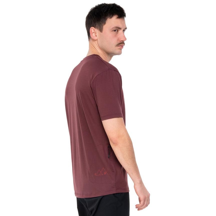 CUBE MTB Soft Touch Round Neck Short Sleeve Jersey Men - bordeaux