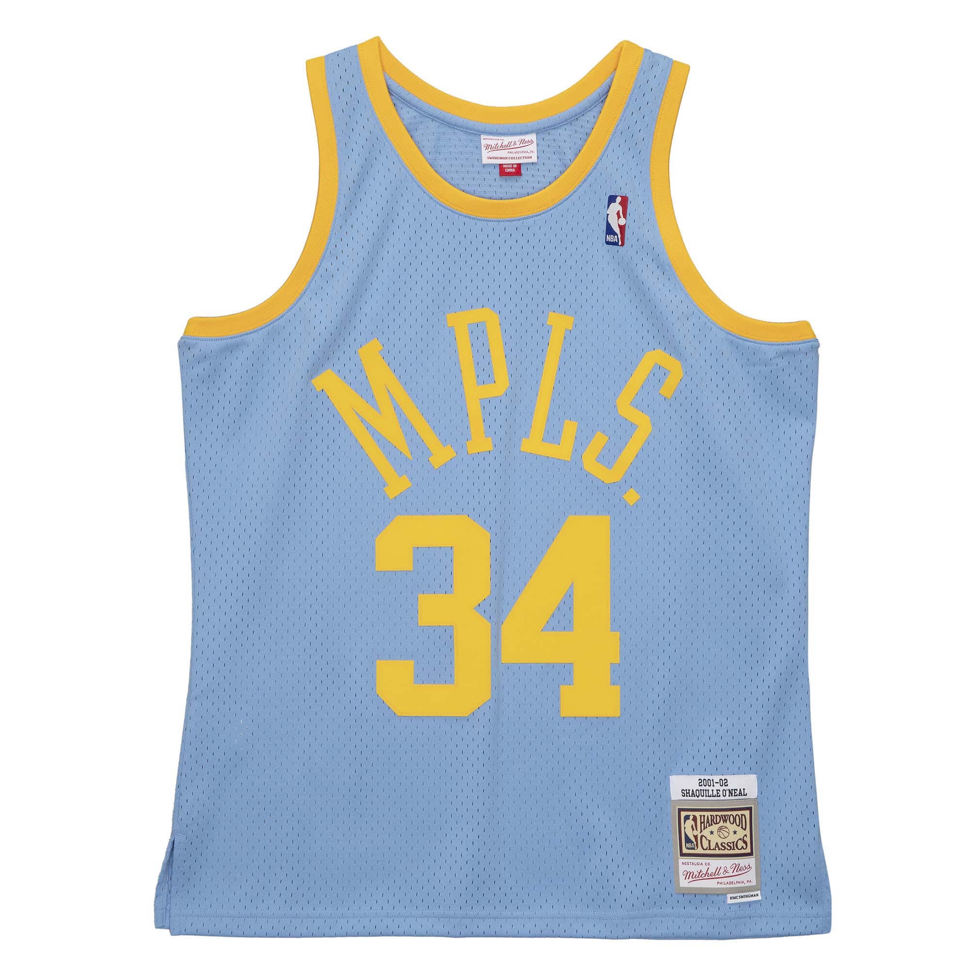 Shaq O'Neal #34 Los Angeles Lakers MPLS 2001-02 Swingman NBA Jersey Blue