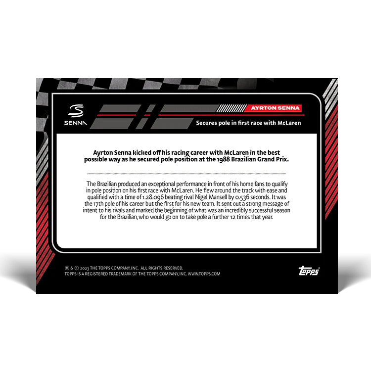 Topps UK - The Story of Senna - Card #15