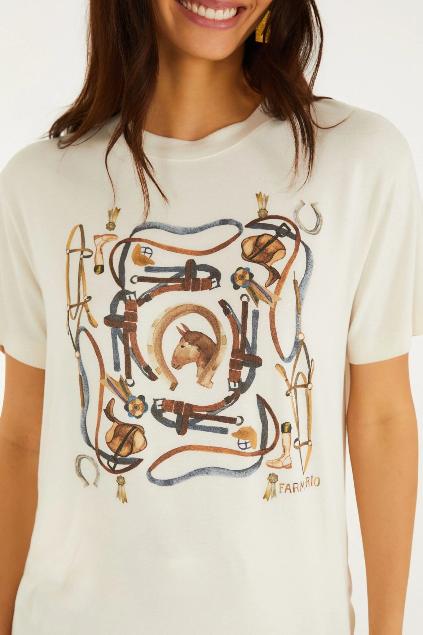 Off-White Equestrian Short Sleeve T-Shirt