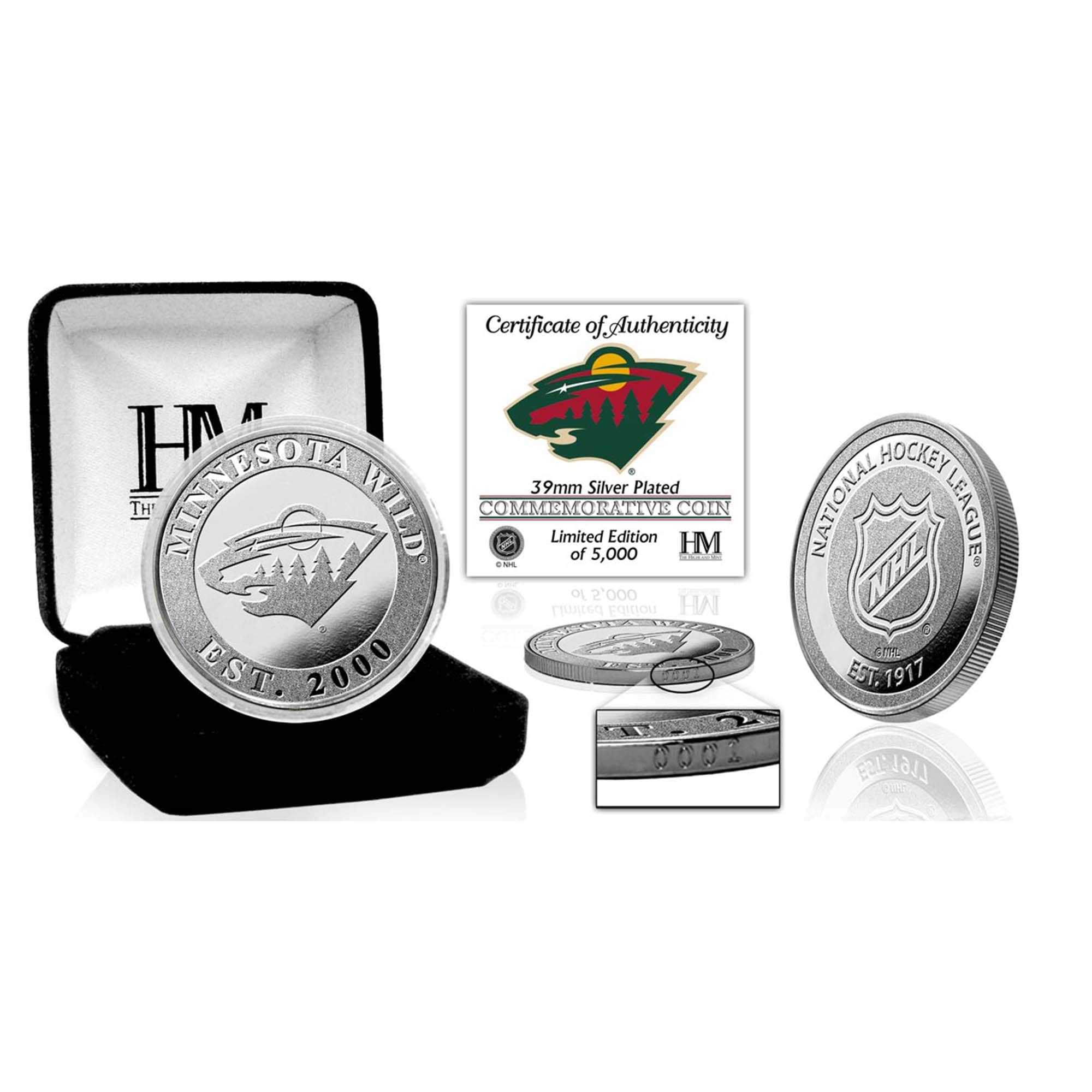 Minnesota Wild NHL Team Silver Mint Coin
