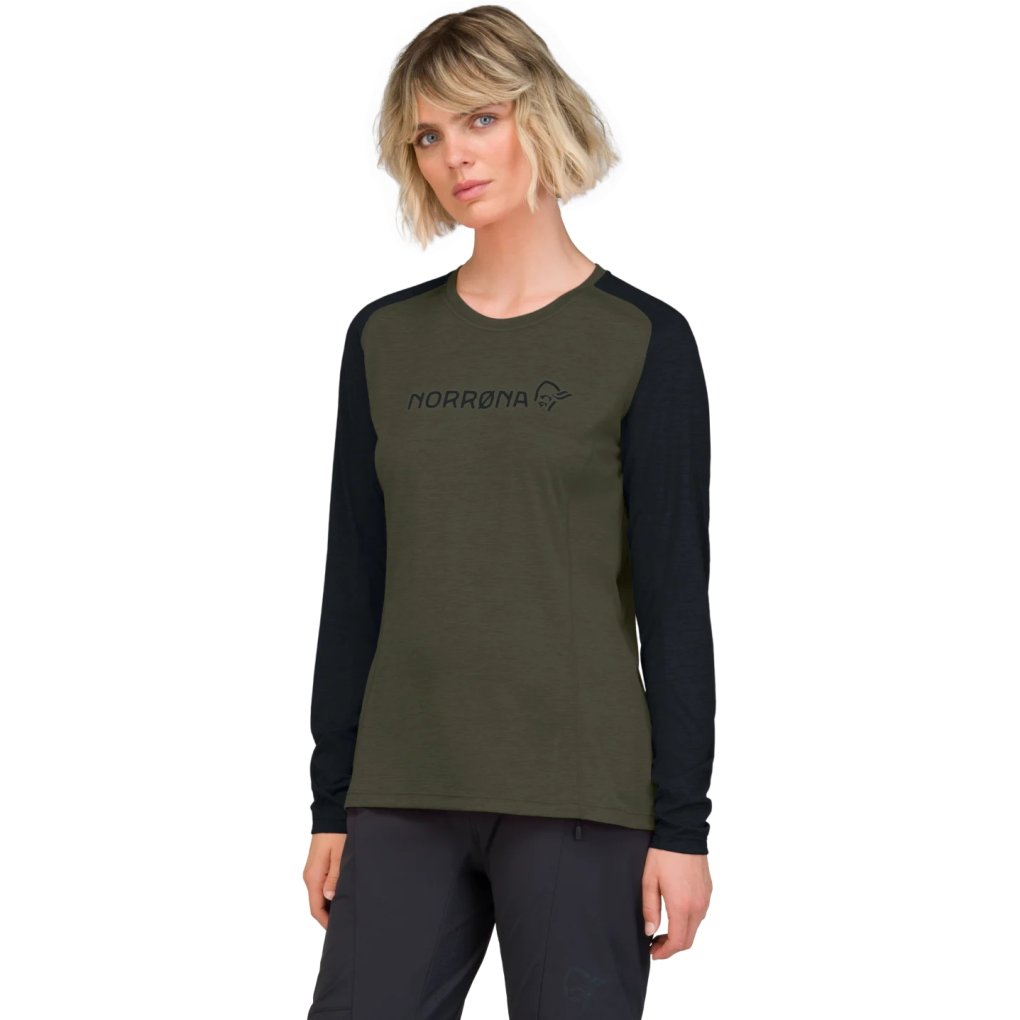 Norrona fjørå equaliser lightweight Long Sleeve Shirt Women - Olive Night