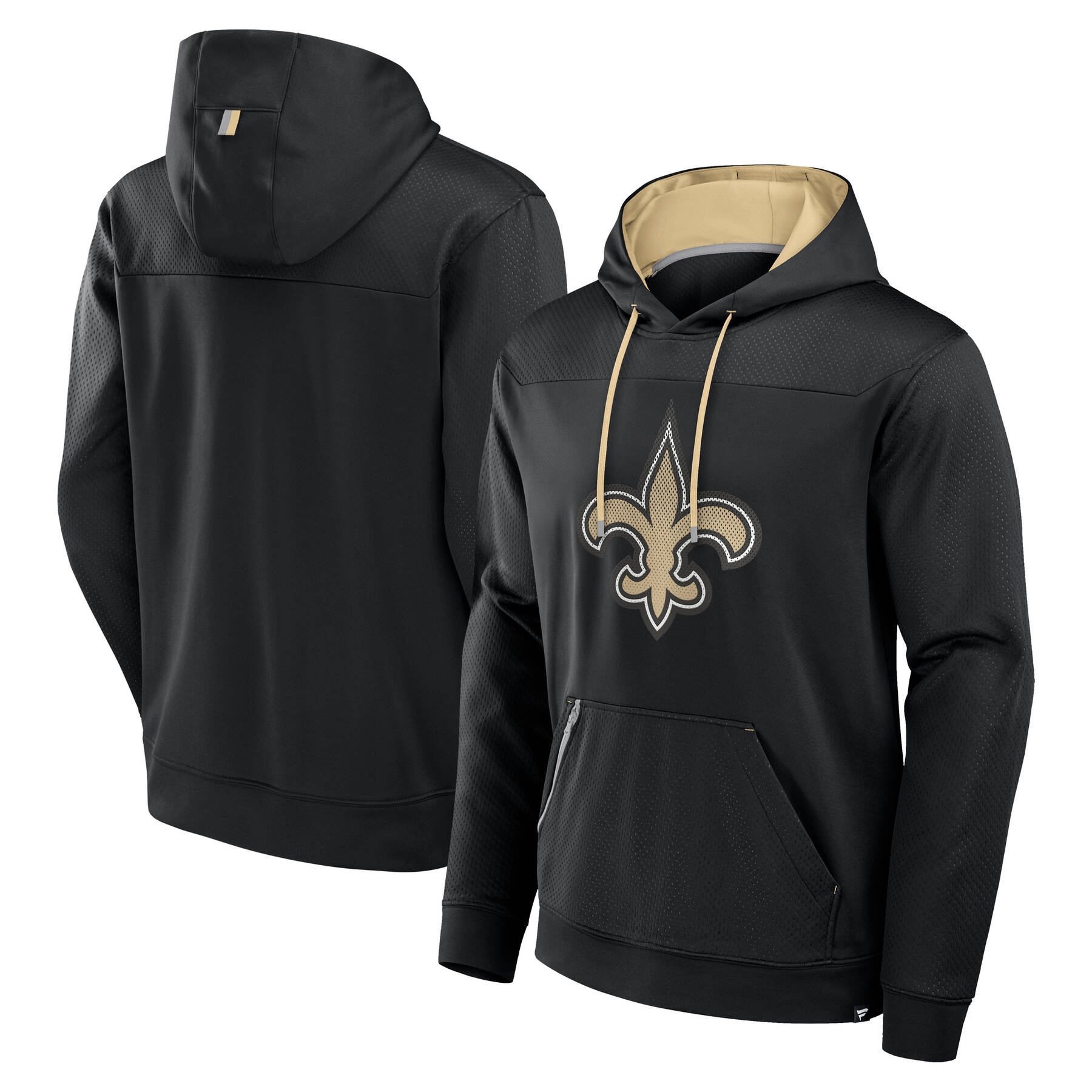 New Orleans Saints Defender Dot Faded NFL Hoodie Black