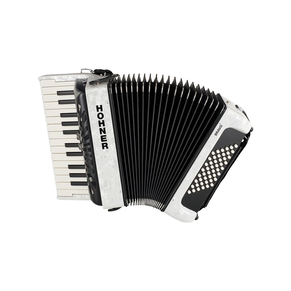 Hohner Bravo II 48 White silent key – Thomann Ireland