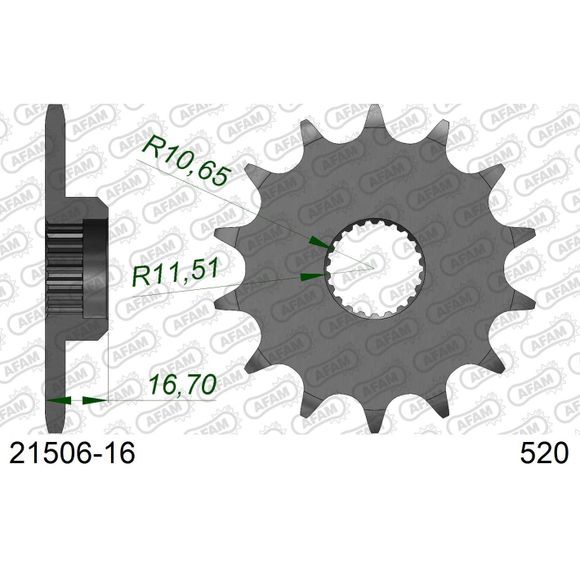 AFAM 520 Chain Kit Steel TypeRef: Aa0437 / Kit102451