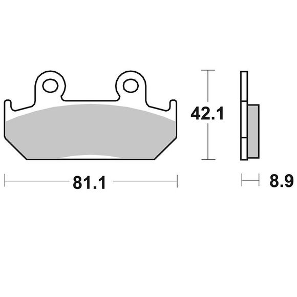 SBS 593HS Sinter Metal Sintered Brake Pads front/rear (Special S depending on model)Ref: 593HS / 593070