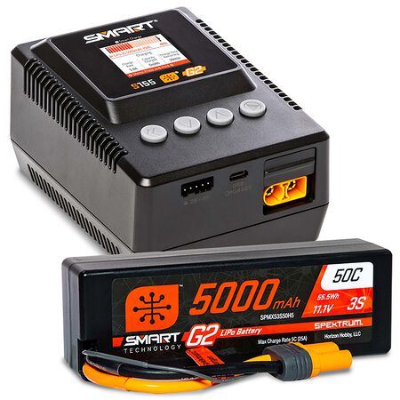 Smart Powerstage Surface Bundle: 5000mAh 3S LiPo Battery / S155 Charger SPMXPSS300 Spektrum