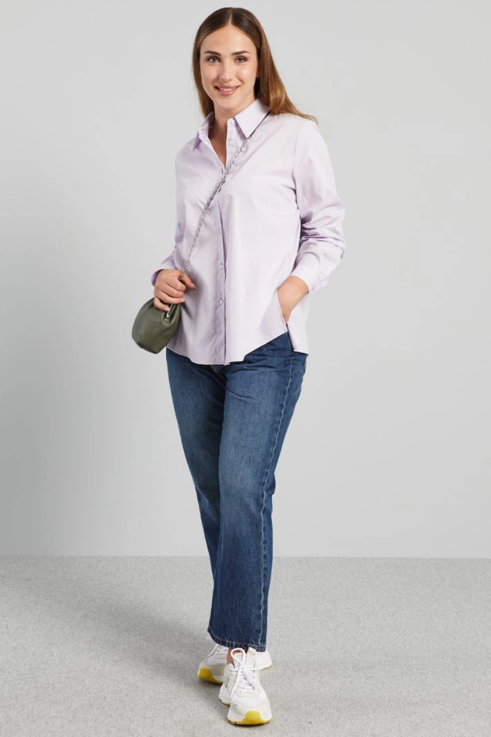 Pure cotton crop jeans - DENIM BLUE