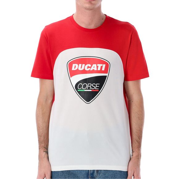 T-Shirt manches courtes Kenny DUCATI CORSE - Blanc / RougeRef : KE2526