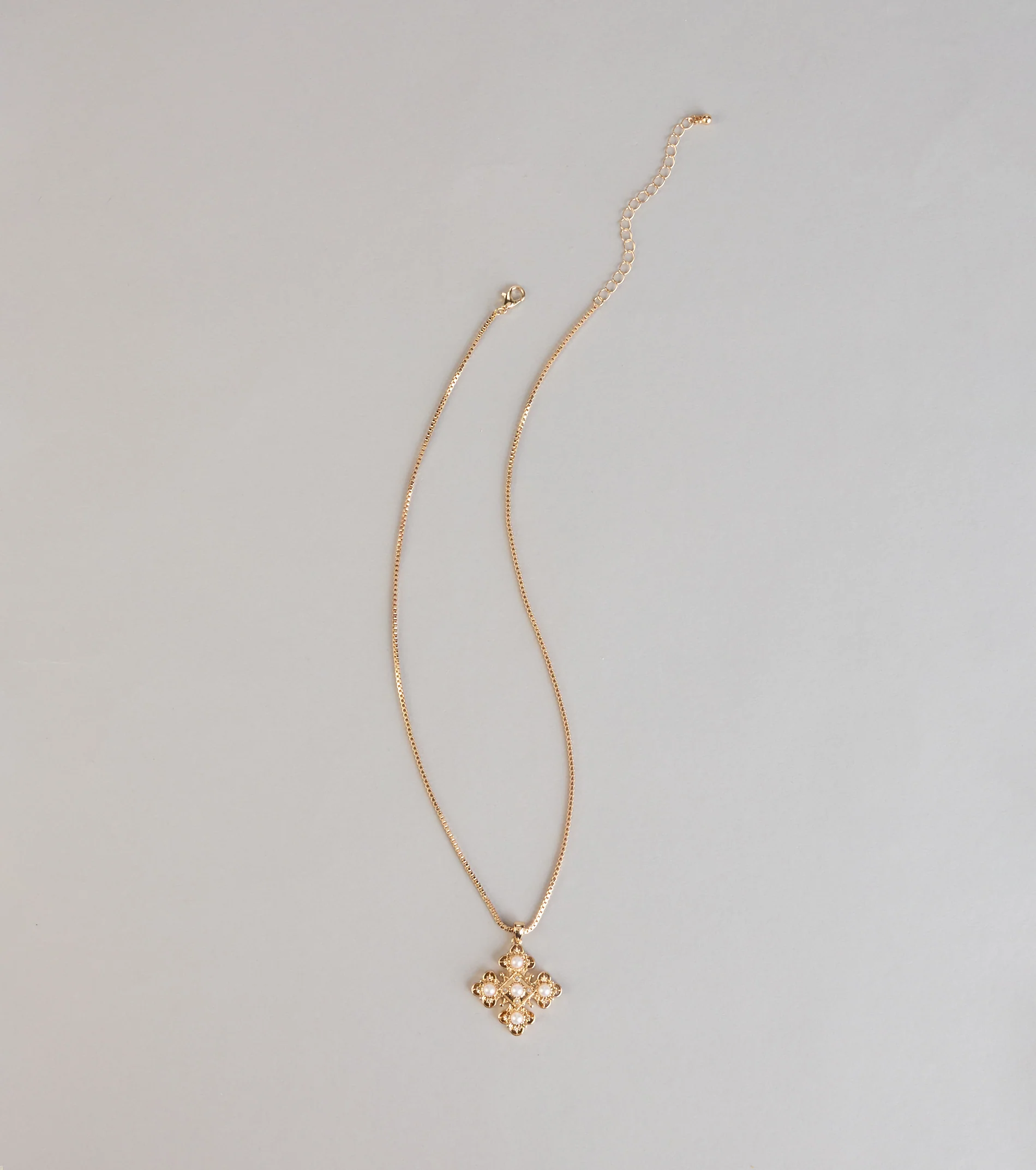 Quiet Grace Cross Pendant Necklace