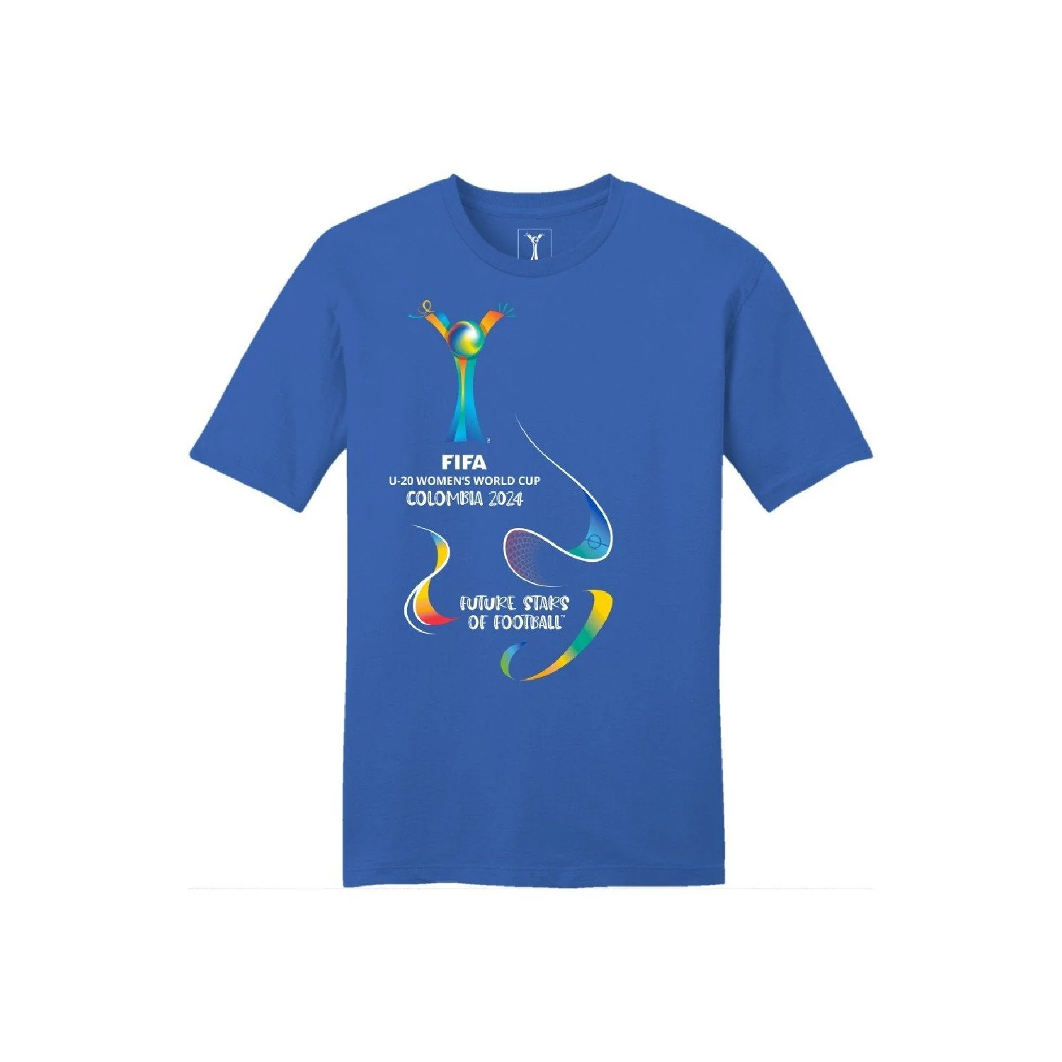 World football competition U-20 Women's World Cup Colombia 2024™ Blue Graphic Flow T-Shirt - Unisex