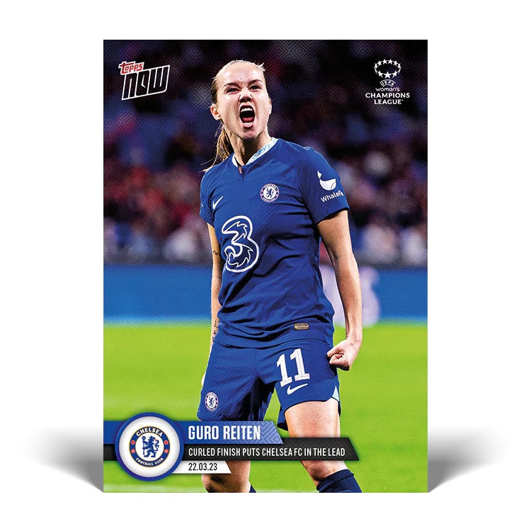 Topps UK - Curled finish puts Chelsea FC in the lead - UWCL TOPPS NOW® Card #15