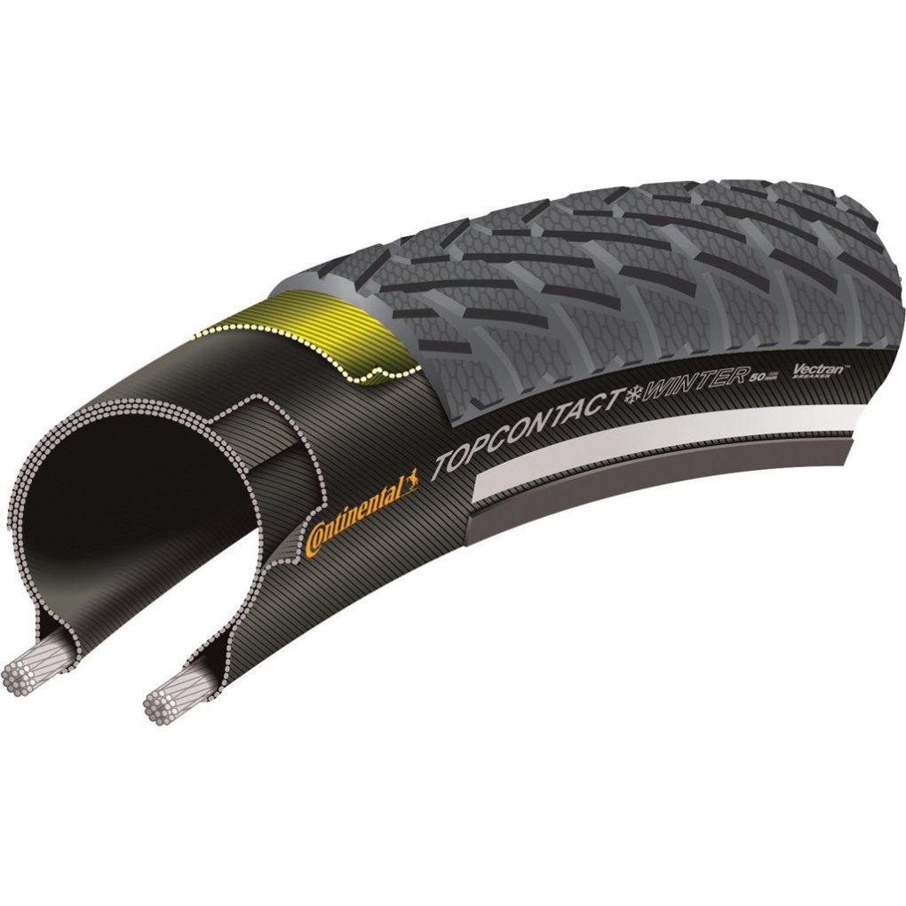 Continental Top Contact Winter II Premium E-Bike Folding Tire - ECE-R75 - 27.5x2.0