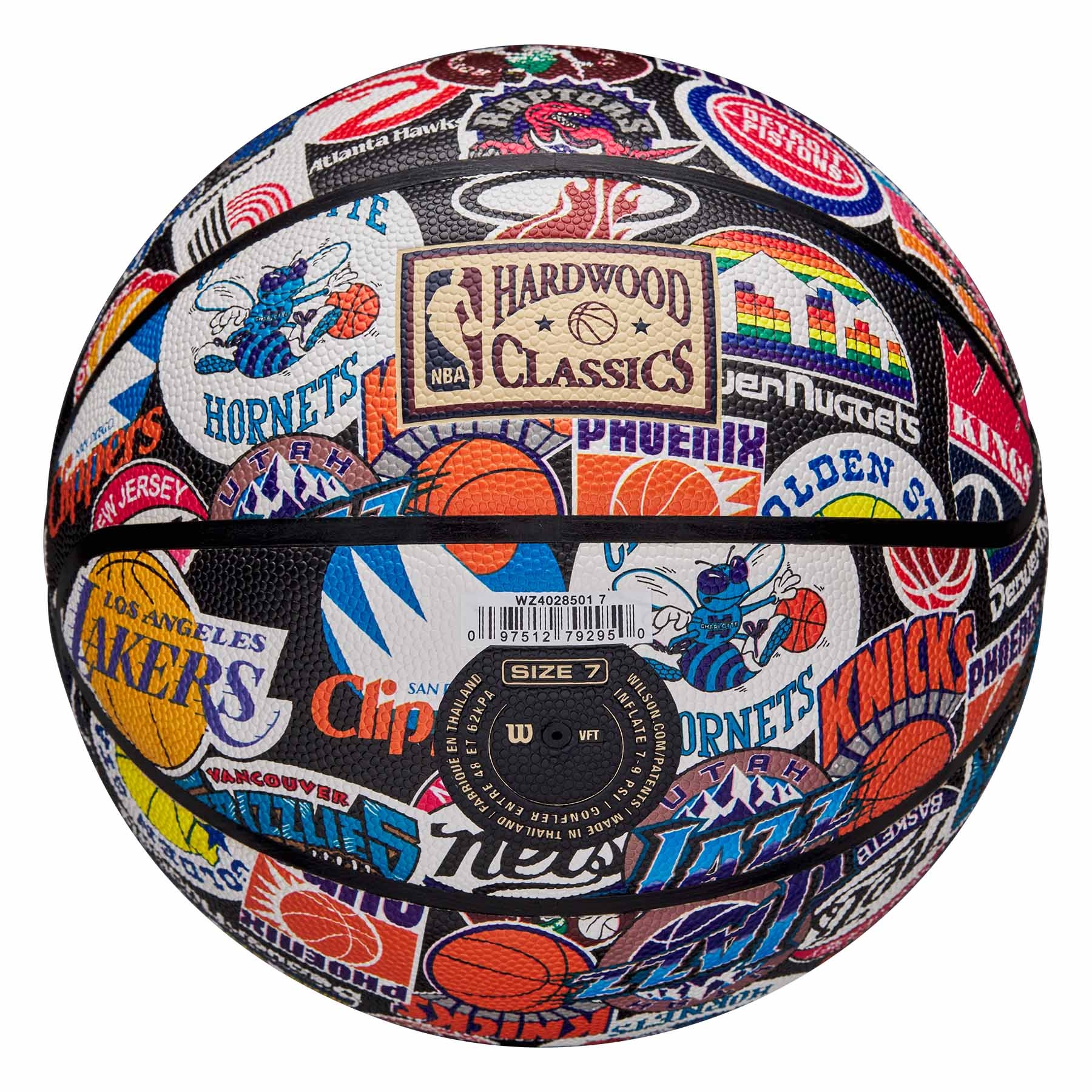 Wilson NBA Retro Hardwood Classics All Team Basketball (Size 7)