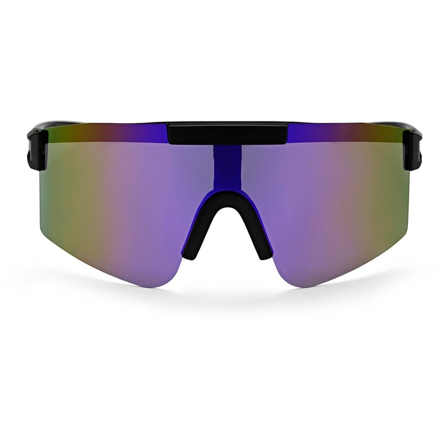 CHPO Luca Sunglasses - Black / Purple Mirror