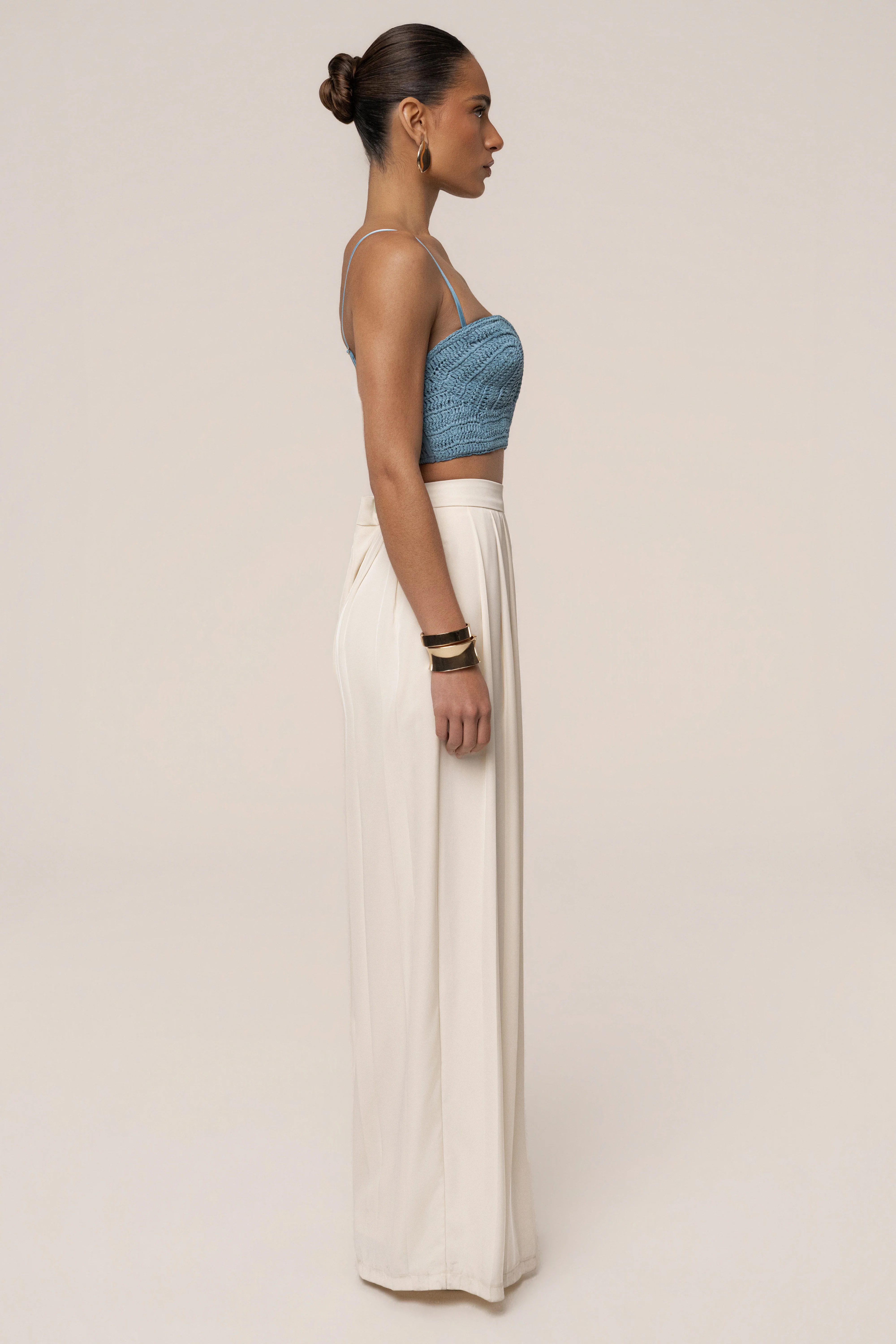 Blue Sail Away Texture Bustier