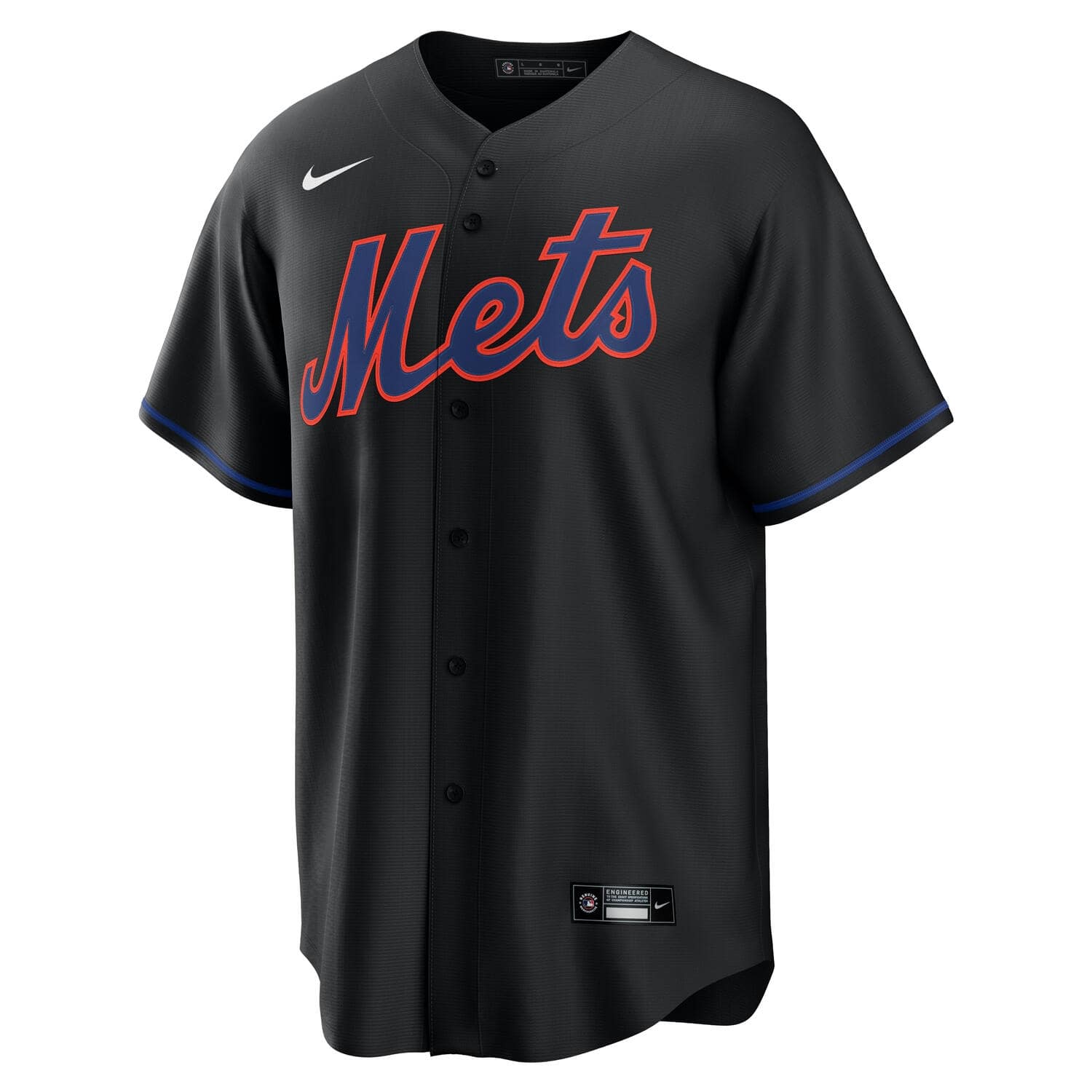 New York Mets Nike Replica MLB Alternate Jersey Black