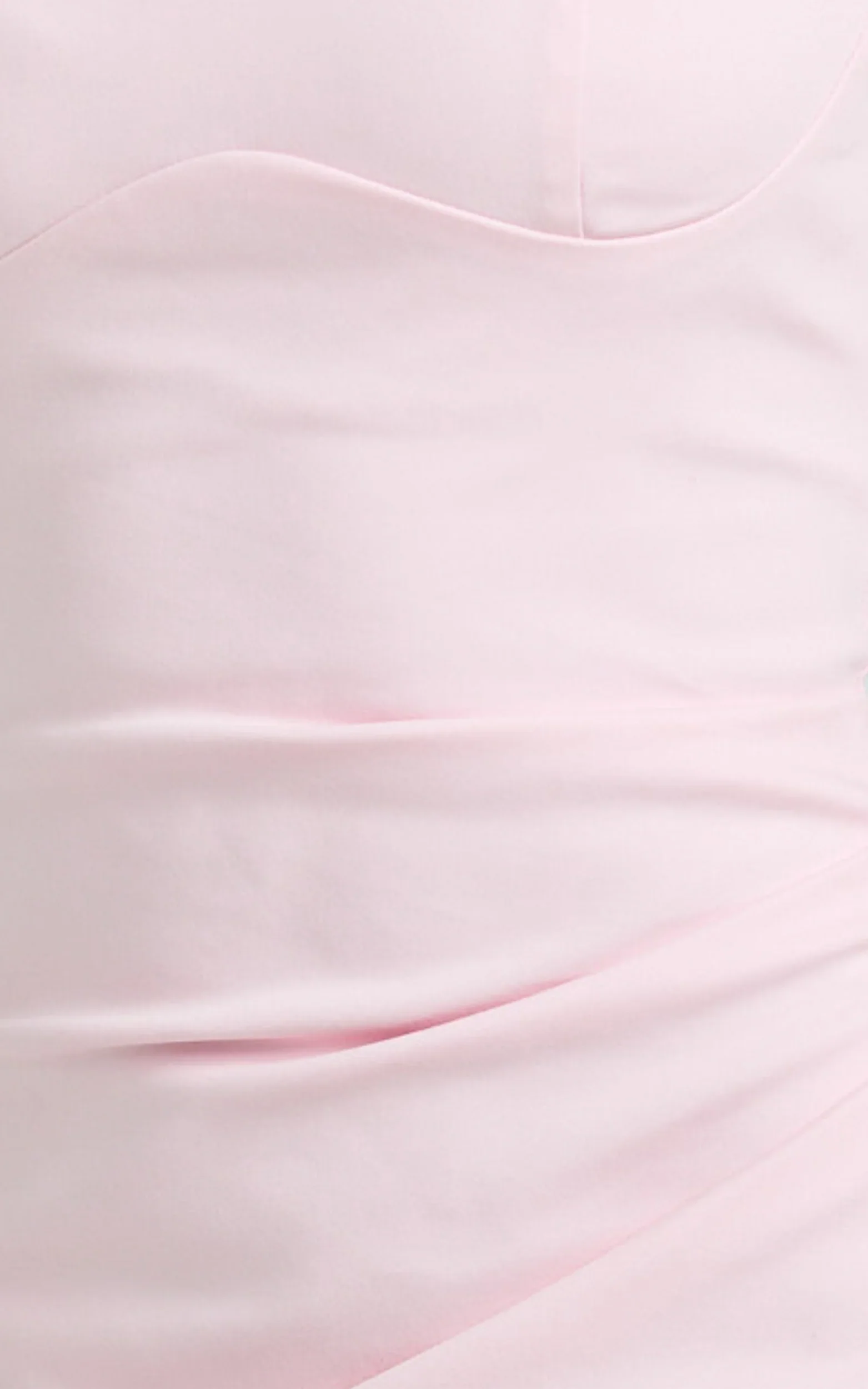 Benita Midi Dress - Scoop Neck Ruched Fitted Dress in Pink