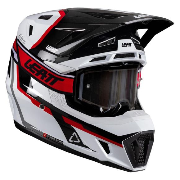 Cross Leatt 7.5 helmet with mask 2026 - White / blackRef: LB1034
