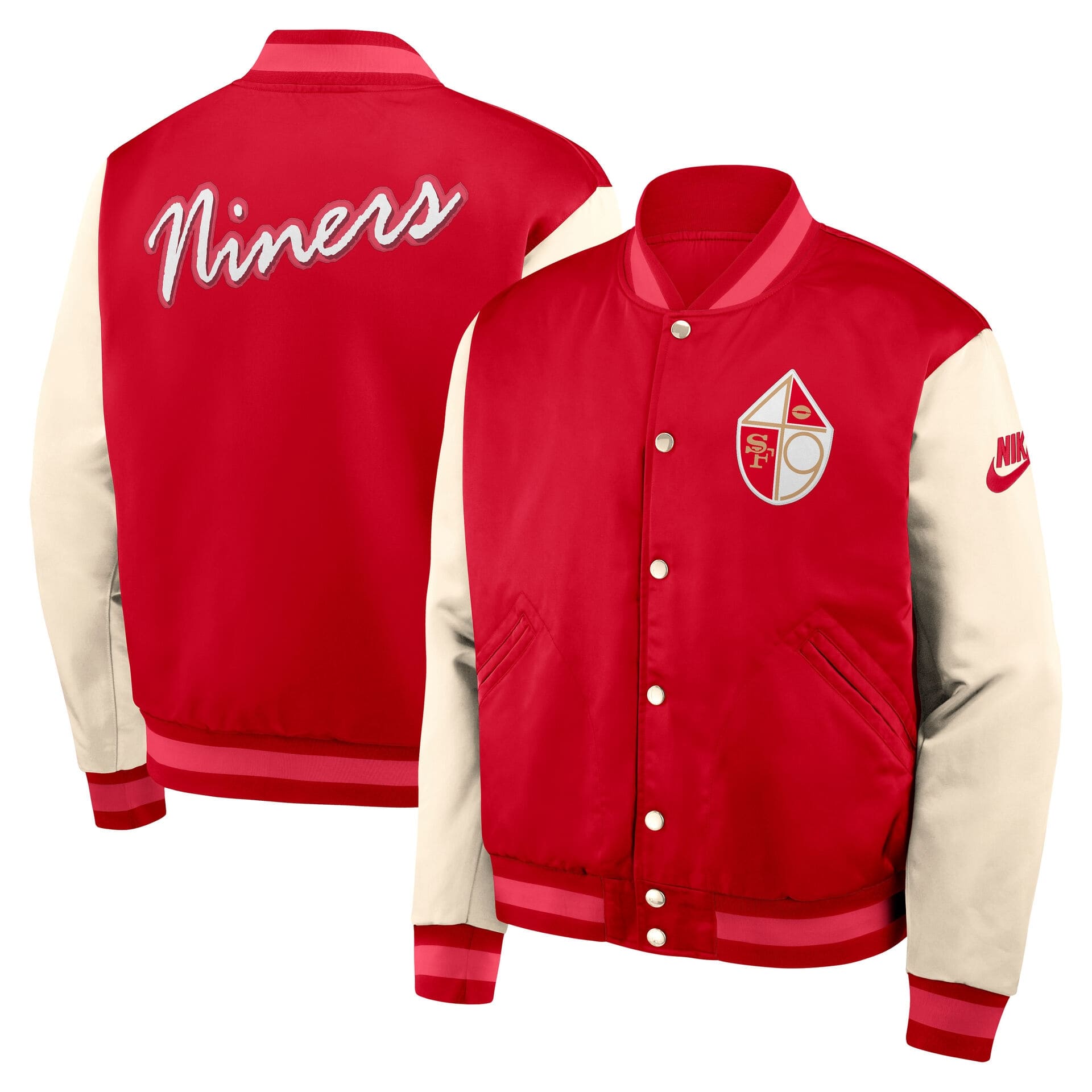 San Francisco 49ers Rewind Legacy Bomber Jacket Red/Cream