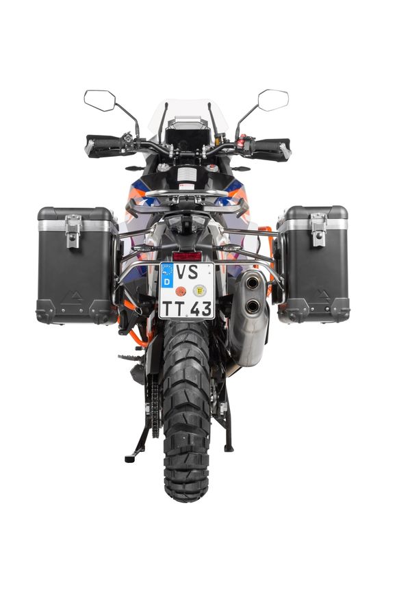 Touratech ZEGA Pro 31/38 suitcase - Gray support included - Black anodizedRef: Trt01024A / 01-373-5732-0