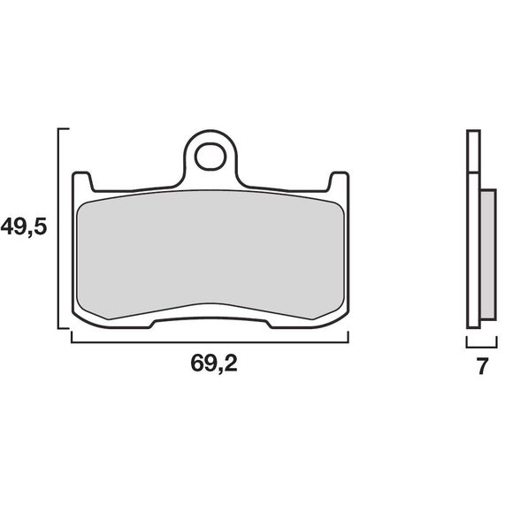 Brembo organic front brake padsRef: 07KA2305