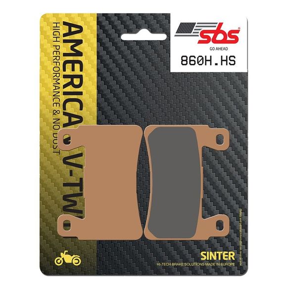 SBS 860H.HS Sinter Sintered Metal Front brake padsRef: 860H.HS / 860070