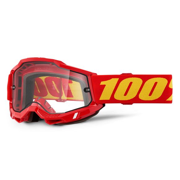 100% ACCURI 2 ENDURO MOTO cross mask Red - Clear 2025 - RedRef: CE1340 / 50015-00010