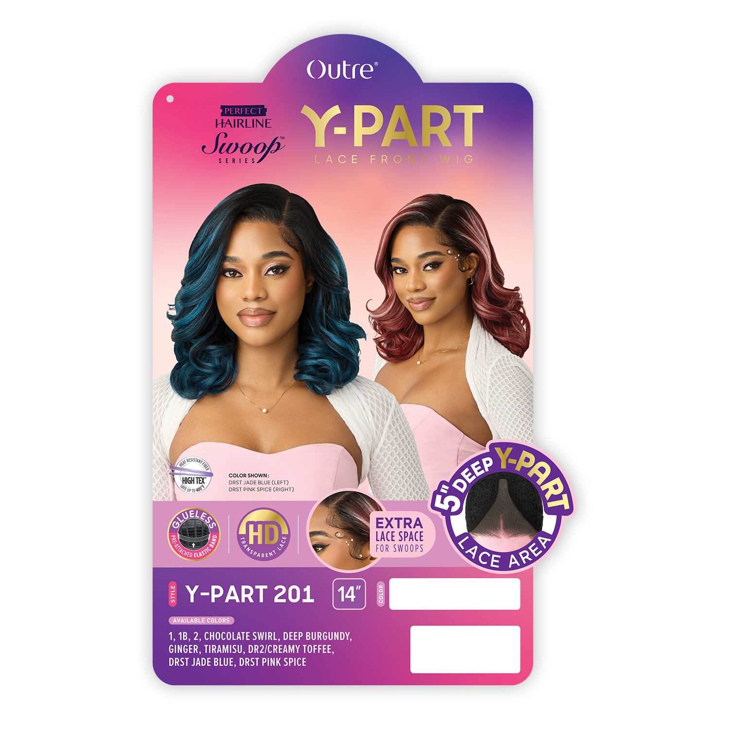 Outre HD Lace Frontal Wig Perfect Hairline Glueless Y-Part Swoop Series Y-Part 201