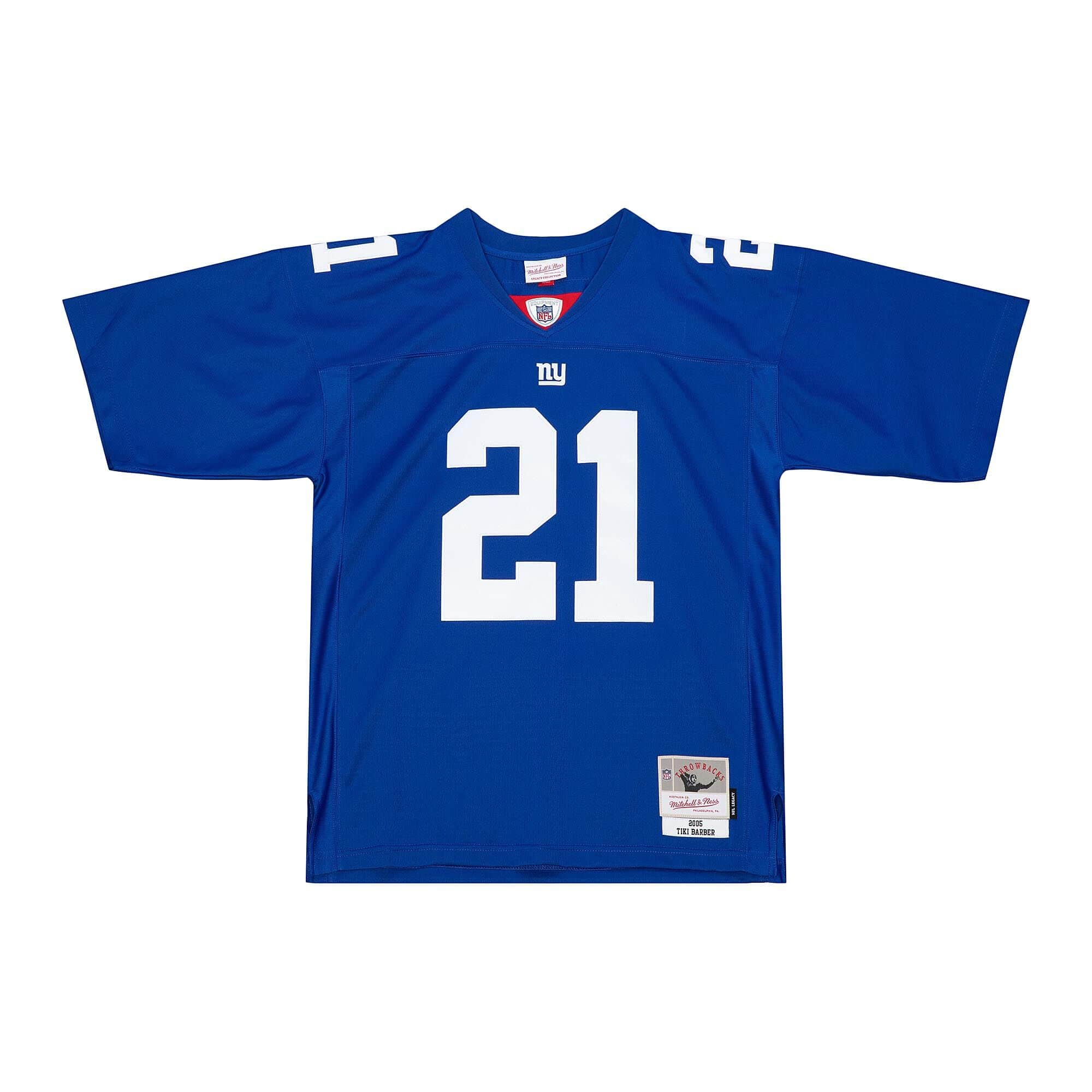 Tiki Barber #21 New York Giants 2005 Mitchell & Ness Legacy NFL Jersey Blue
