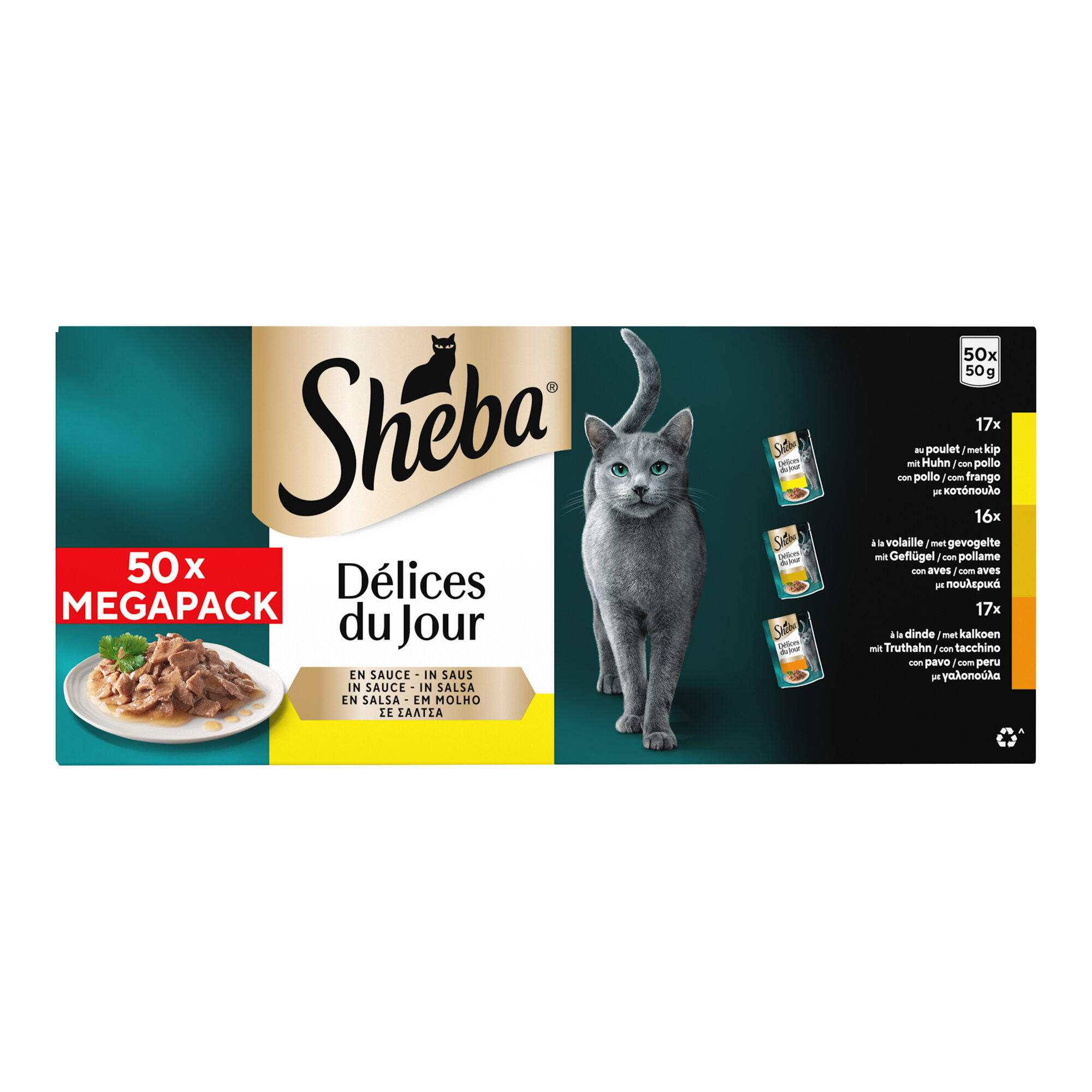 Sheba Delices du Jour - Poultry - Mega Pack - 50 x 50 g