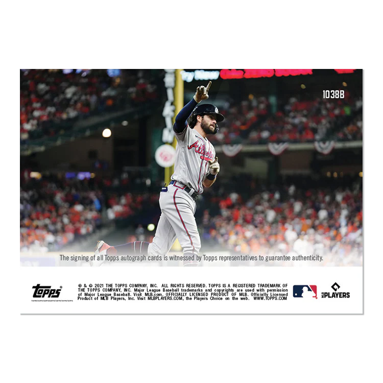 On-Card Auto # to 49 - Dansby Swanson - 2021 MLB TOPPS NOW® Card 1038B