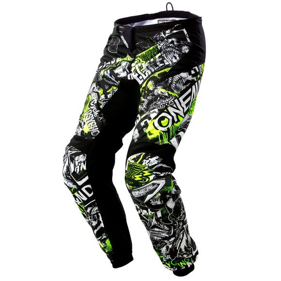 Pantalon cross O'Neal ELEMENT YOUTH - ATTACK - BLACK HI-VIS - Noir / JauneRef : OL0844
