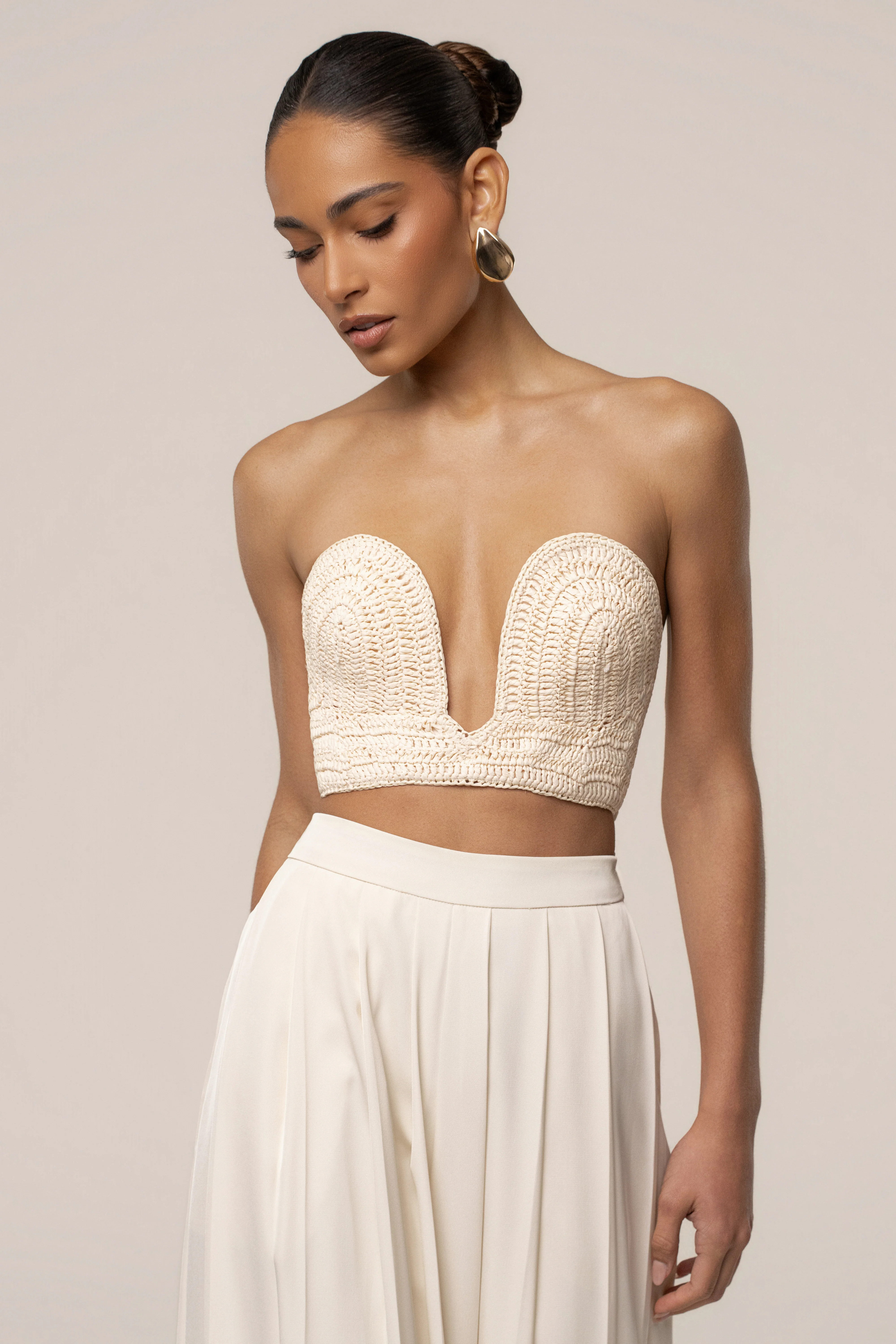 Buttercream Sail Away Texture Bustier