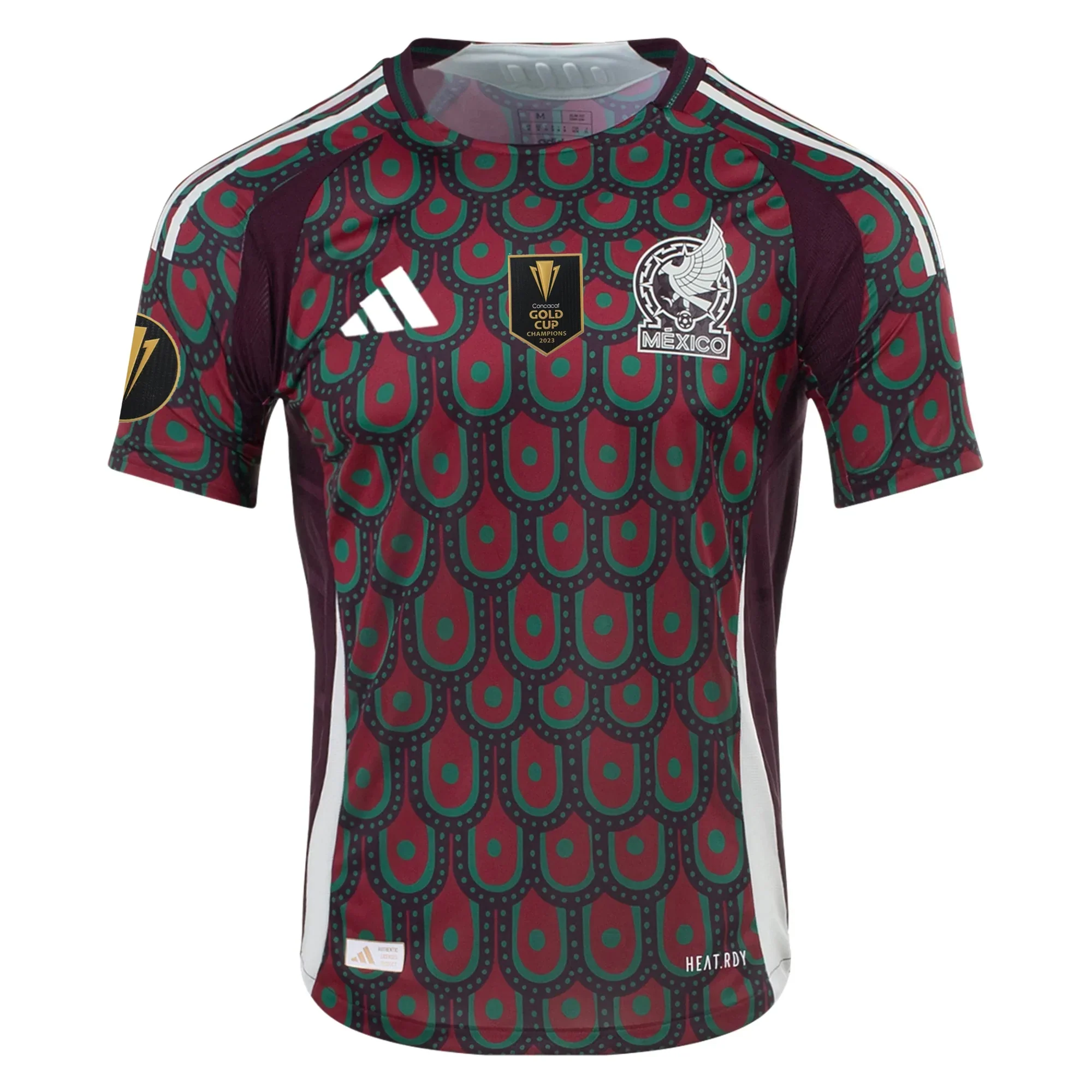 Mexico Authentic Home Jersey 24/25 w/ Gold Cup 2025 Patches (Multicolor)
