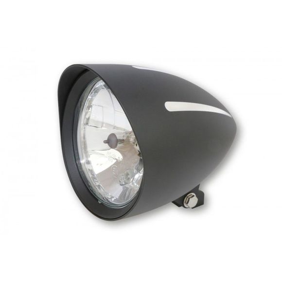 Highsider CLASSIC 1 headlight WITH BLACK/ALU VISOR Universal - BlackRef: HGI0066 / 223-034