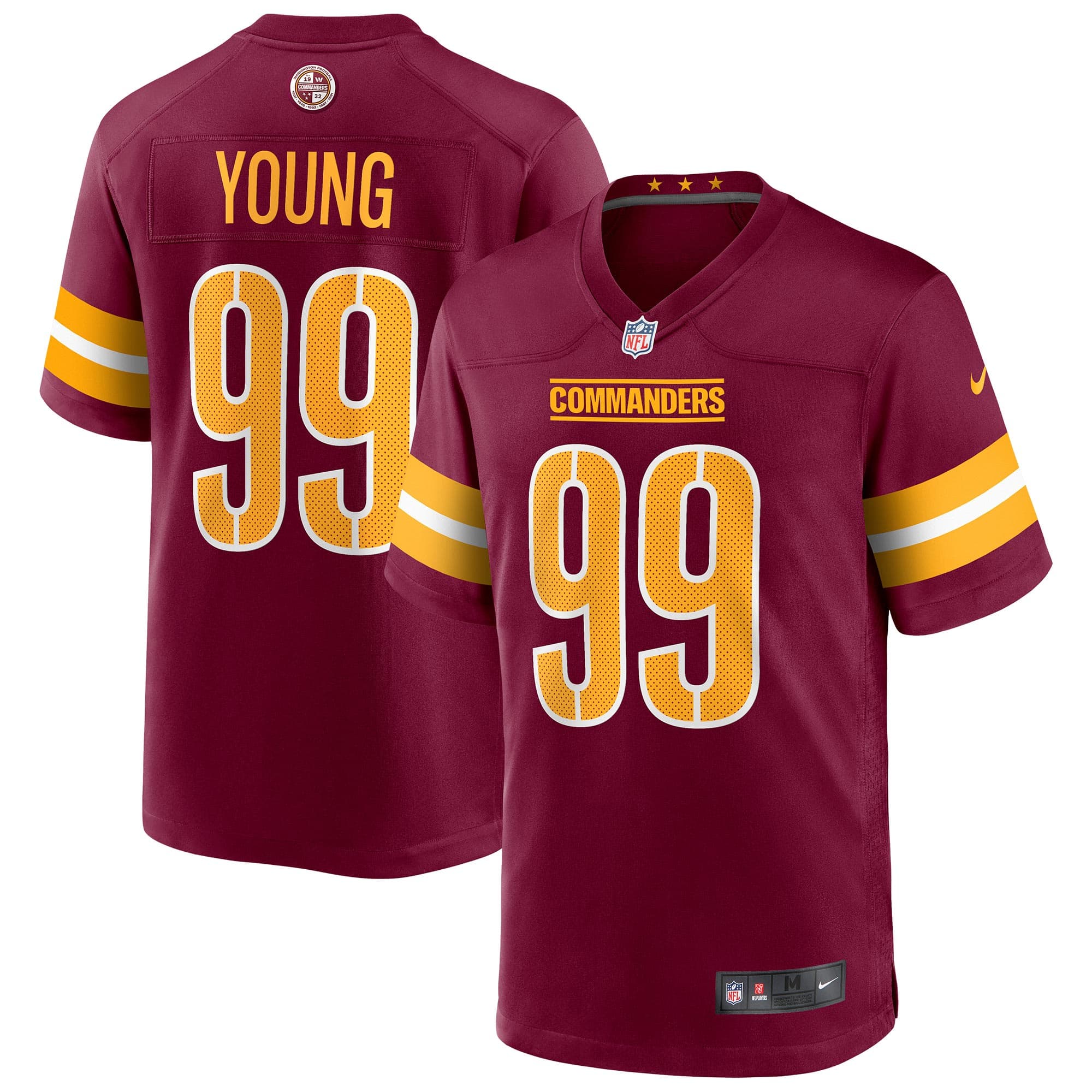 Chase Young #99 Washington Commanders Nike Game NFL Jersey Burgundy
