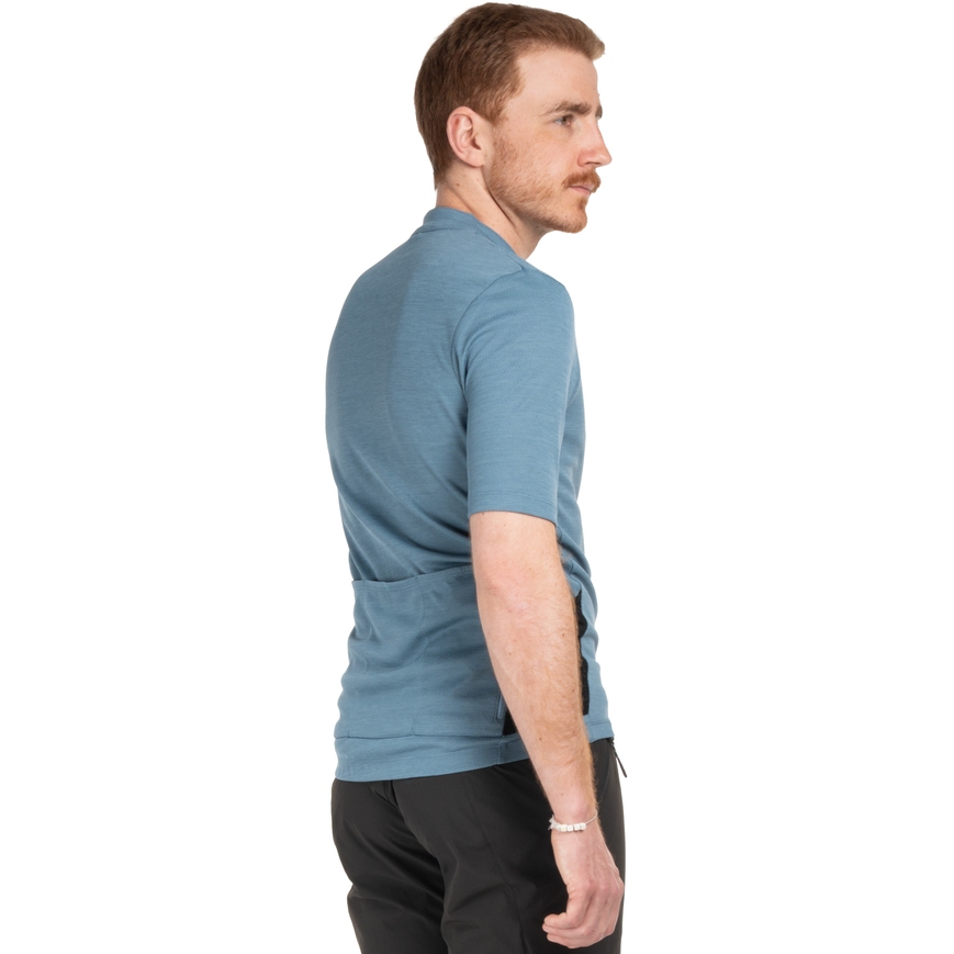 CUBE Gravel Full Zip Cargo Short Sleeve Jersey Men - blue