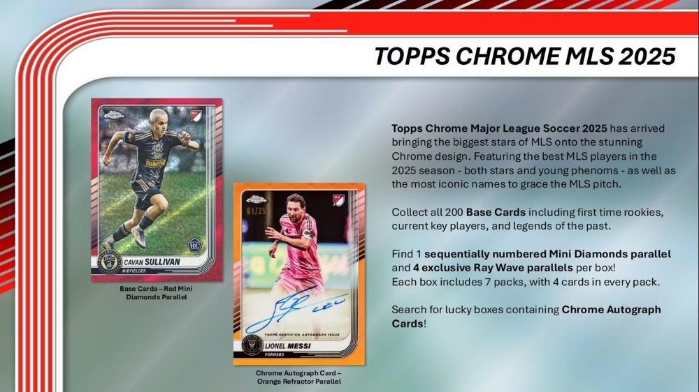 2025 Topps Chrome MLS Soccer Blaster Box