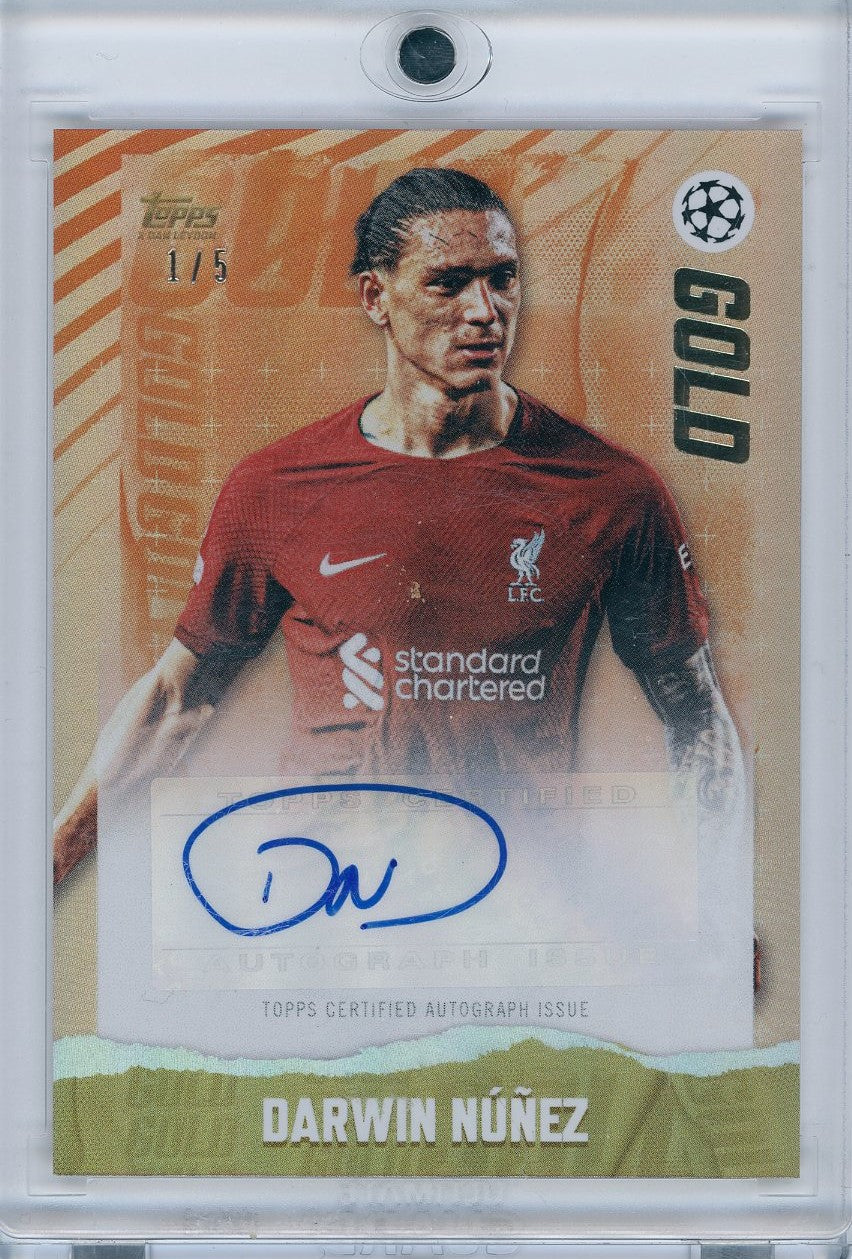 2023 Topps Soccer Gold Darwin Nunez 1/5
