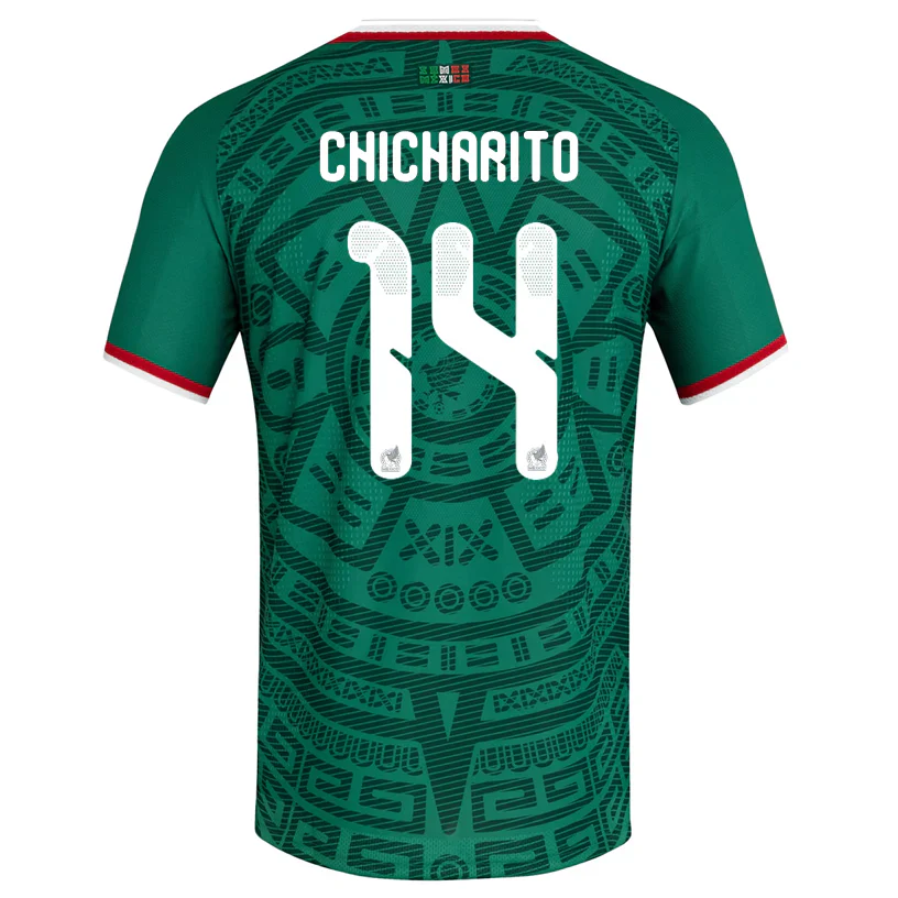 Men's Chicharito Mexico Authentic Home 2026 World Cup Jersey (Bold Green)