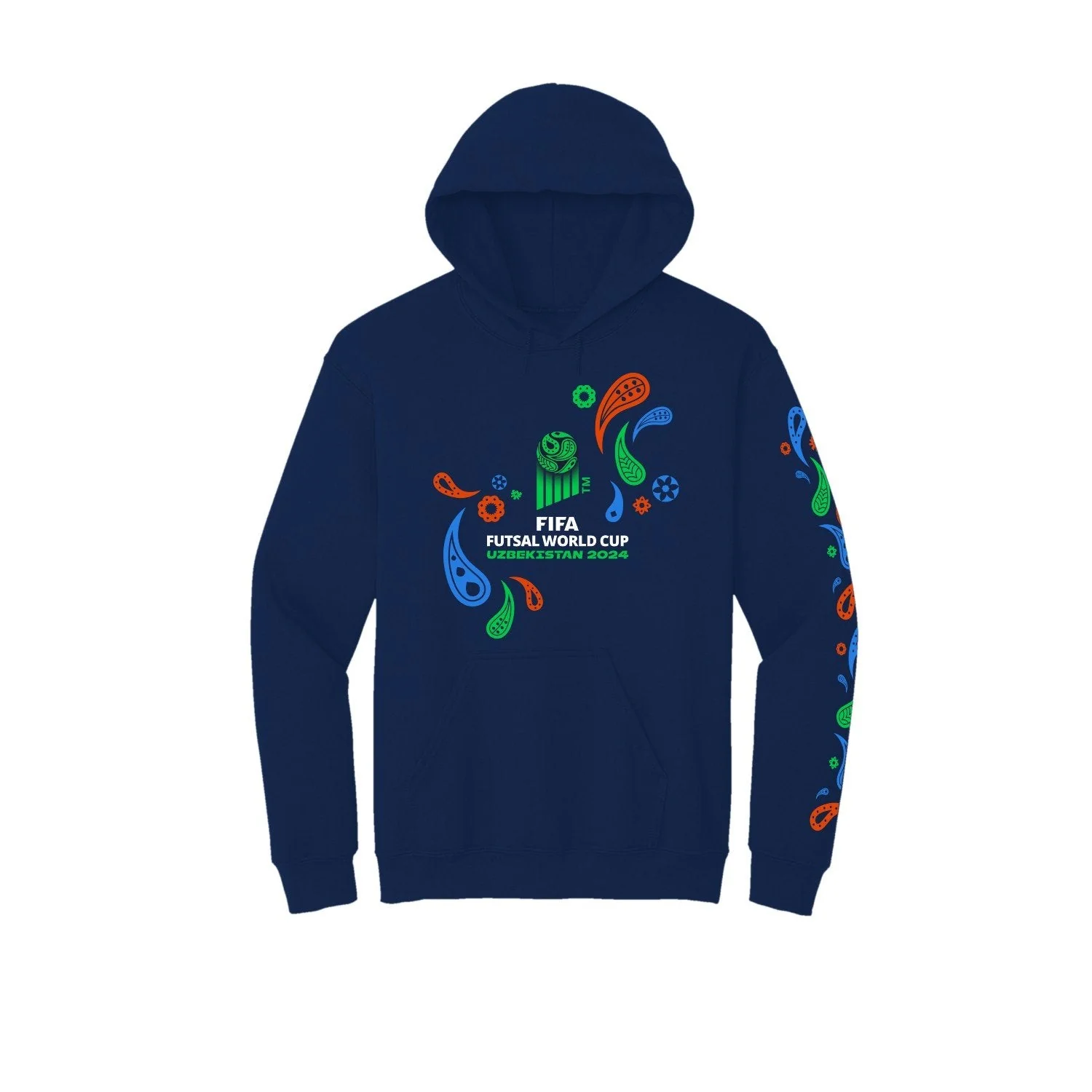 World football competition Futsal World Cup Uzbekistan 2024™ Blue Graphic Hoodie - Unisex