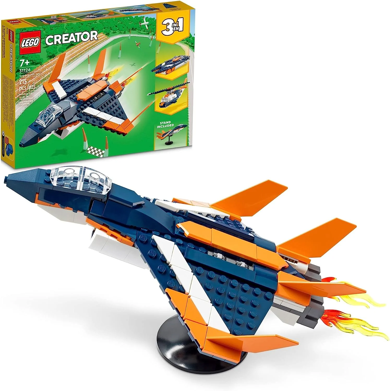 31126 Creator 3 in 1 Supersonic Jet Plane Toy LEGO