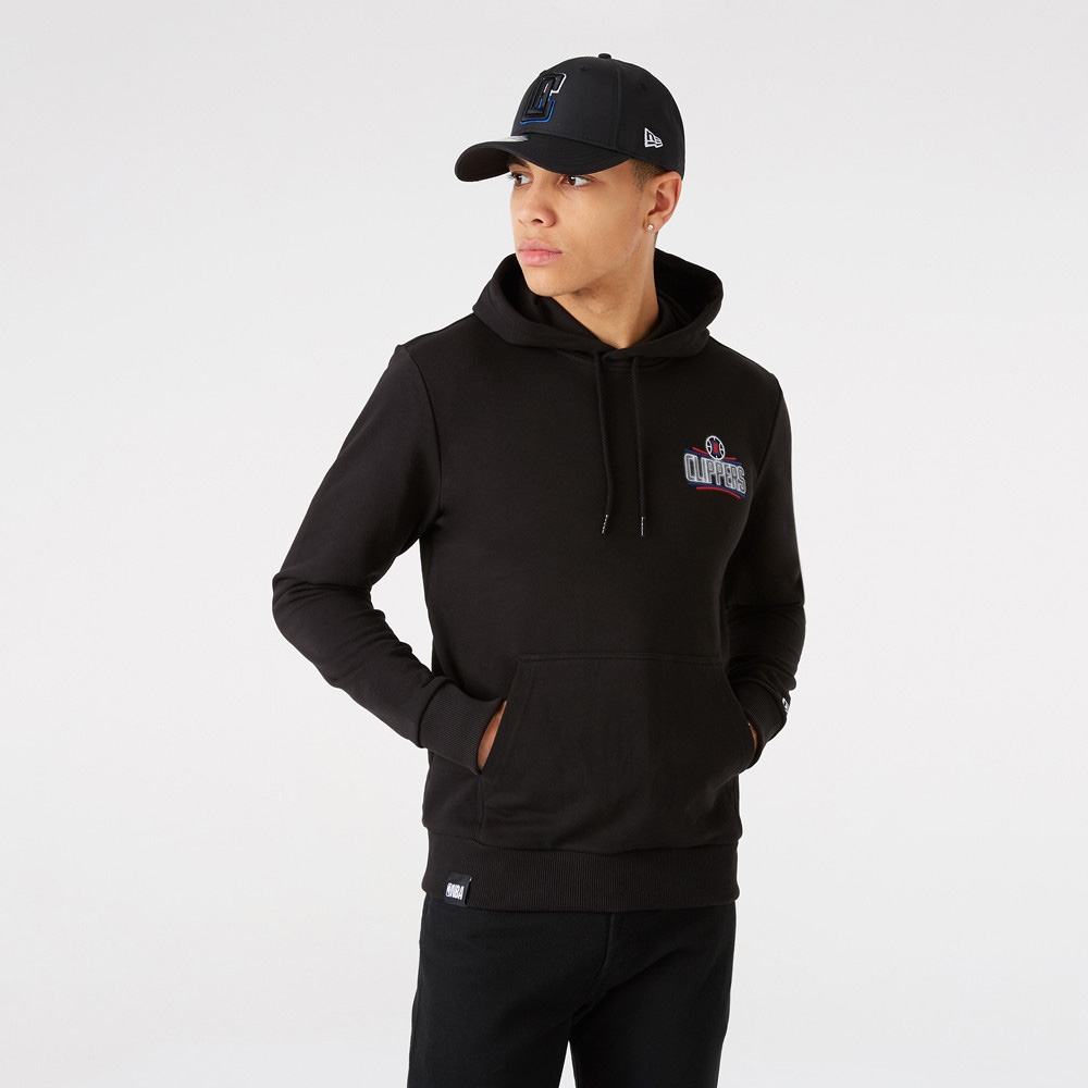 Los Angeles Clippers Neon Logo New Era NBA Hoodie Black