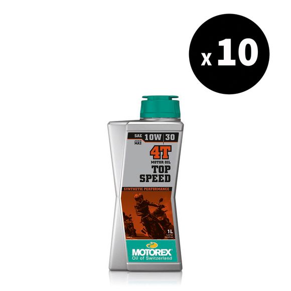 Huile moteur Motorex Top Speed - 10W30 10x1L UniverselRef : MX00137A / 3032292