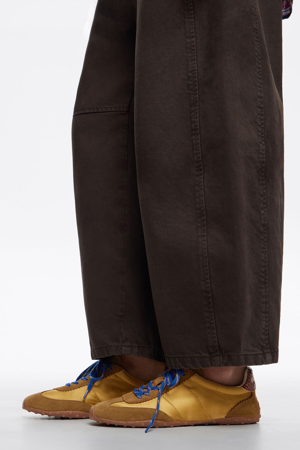 Bronze suede and satin 13 29 sneaker