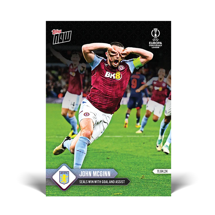 John McGinn - Seals win with goal and assist - 23/24 UECL TOPPS NOW® Card 5