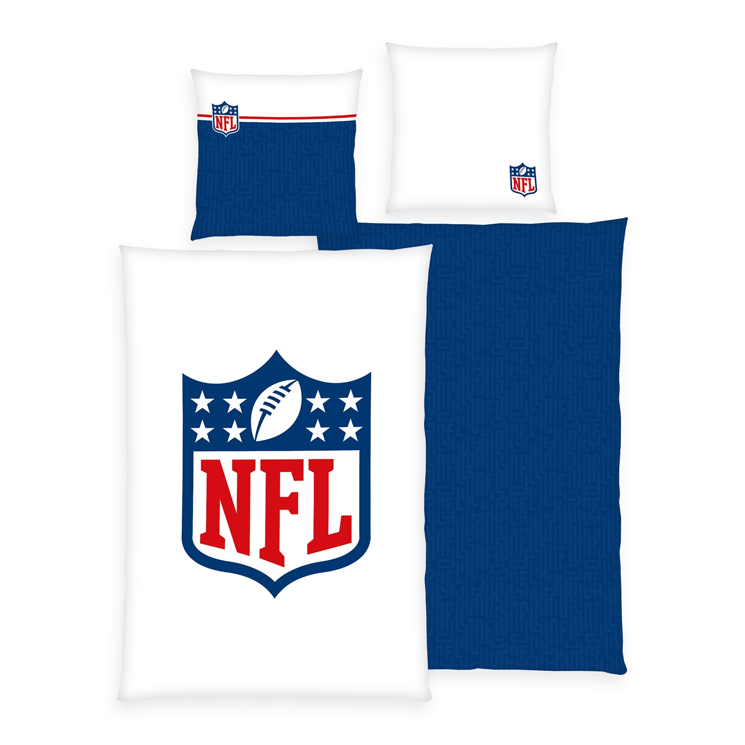NFL Shield Reversible Bedding Set White/Blue