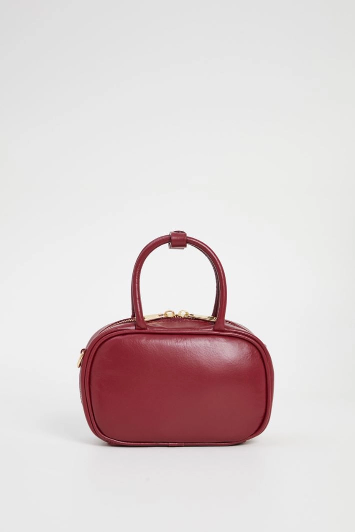 Leather handbag - BORDEAUX
