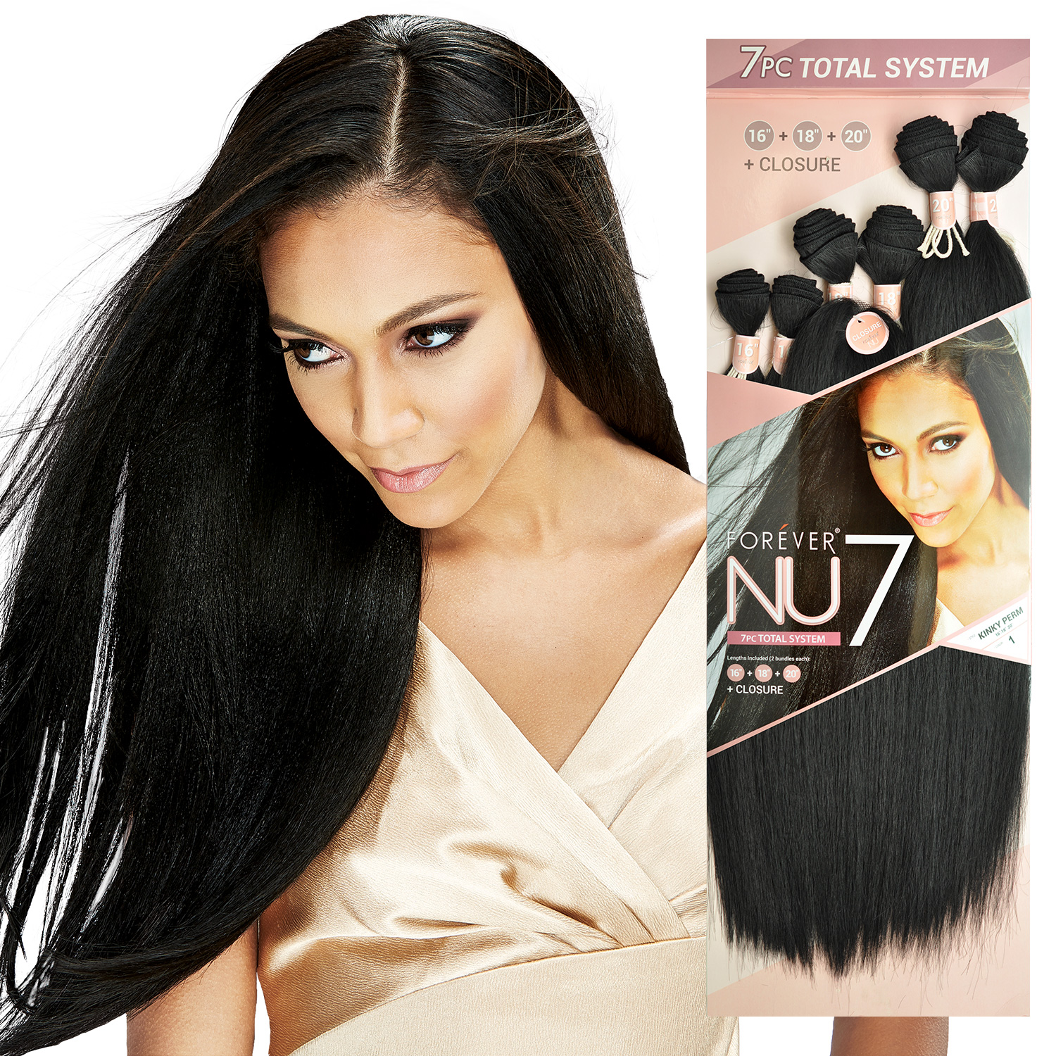 Bobbi Boss Synthetic Hair Weave Forever Nu7 Kinky Perm 7Pcs